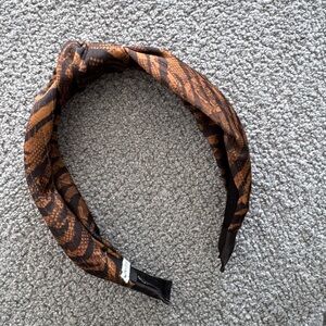 White House Black Market Animal Print Knot Headband